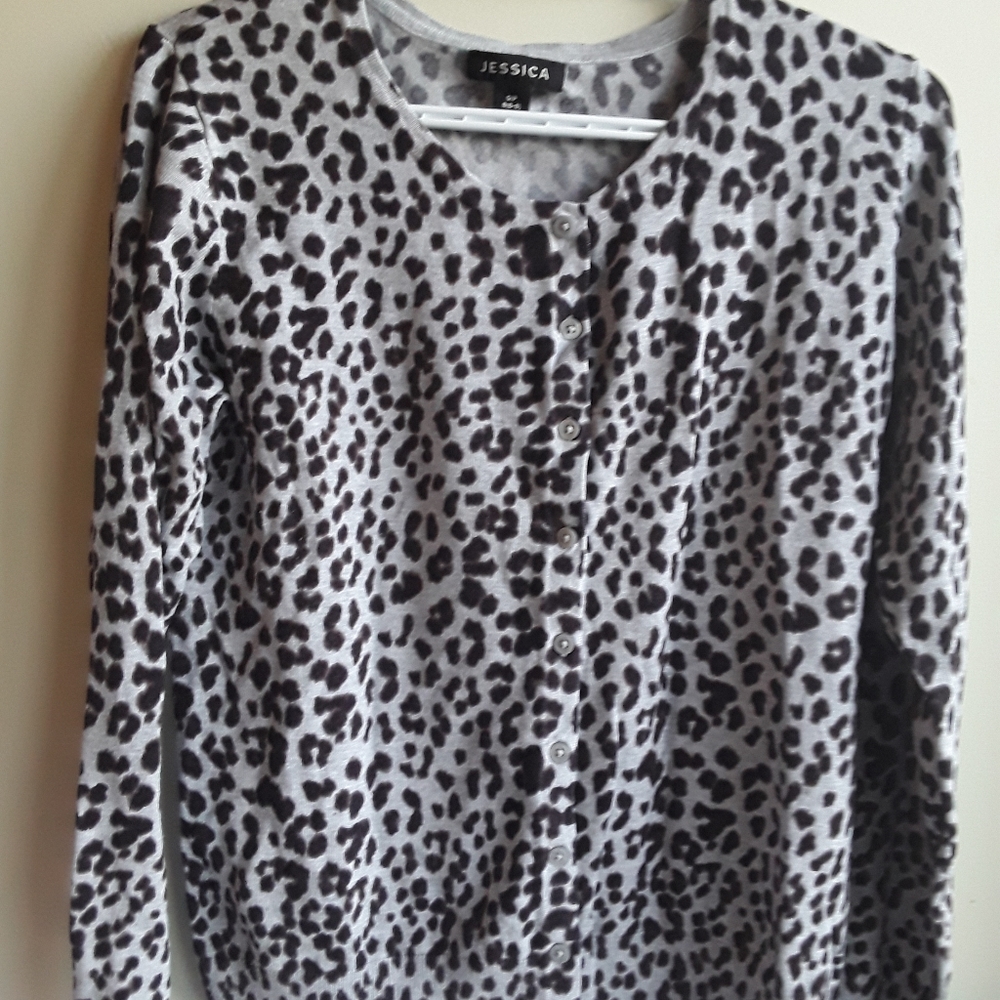 Leopard print Cardigan, S , 8 (6-8)